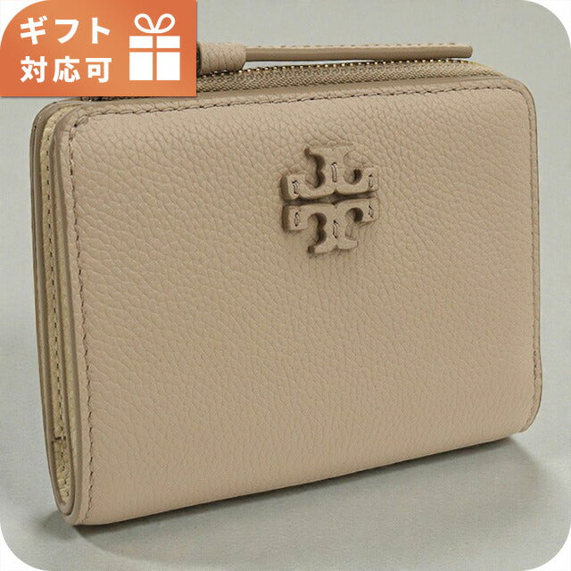 トリーバーチ 二折財布小銭入付き レディース ブランド Tory Burch MCGRAW レザー 158904 ベージュ 財布 TOB158904031