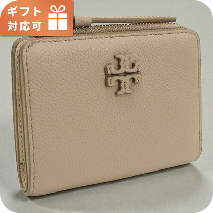 トリーバーチ 二折財布小銭入付き レディース ブランド Tory Burch MCGRAW レザー 158904 ベージュ 財布 TOB158904031