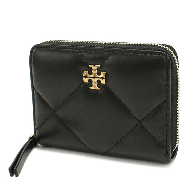 トリーバーチ ラウンドファスナー折財布 レディース ブランド Tory Burch KIRA DIAMOND QUILT レザー 159791 ブラック 財布 TOB159791011