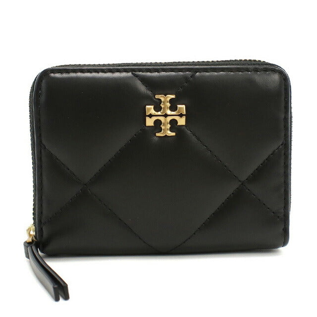 トリーバーチ ラウンドファスナー折財布 レディース ブランド Tory Burch KIRA DIAMOND QUILT レザー 159791 ブラック 財布 TOB159791011