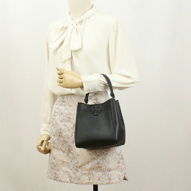 トリーバーチ ハンドバッグ レディース ブランド TORY BURCH MCGRAW レザー カンボジア 74956 BLACK ブラック バッグ TOB74956011