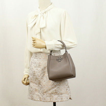 トリーバーチ ハンドバッグ レディース ブランド TORY BURCH MCGRAW レザー カンボジア 74956 SILVER MAPLE グレー系 バッグ TOB74956031