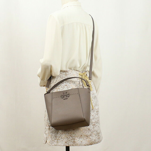 トリーバーチ ハンドバッグ レディース ブランド TORY BURCH MCGRAW レザー カンボジア 74956 SILVER MAPLE グレー系 バッグ TOB74956031