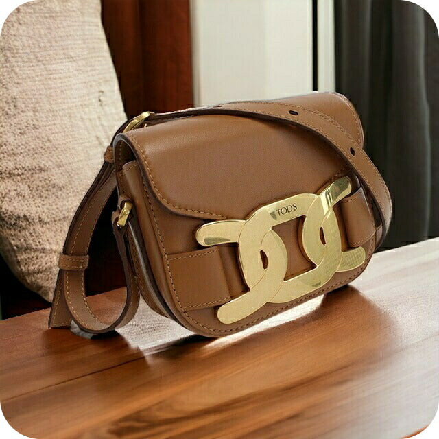 トッズ 斜め掛けショルダーバッグ レディース レザー イタリア XBWAOYJ0100 ブラウン系 バッグ TODXBWAOYJ0100011