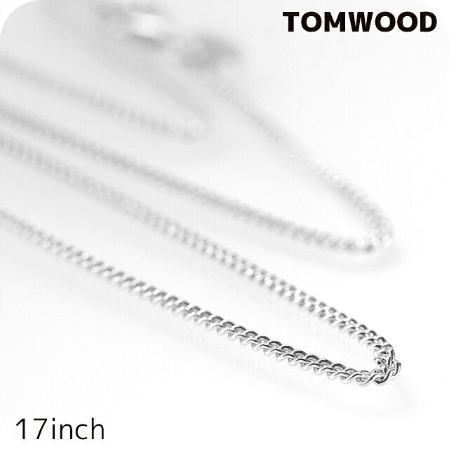 トムウッド ネックレス メンズ レディース ブランド TOMWOOD Curb Chain Slim 17inch チェーン 100269 シルバー アクセサリー TOM-100269-17