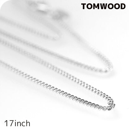 トムウッド ネックレス メンズ レディース ブランド TOMWOOD Curb Chain Slim 17inch チェーン 100269 シルバー アクセサリー TOM-100269-17