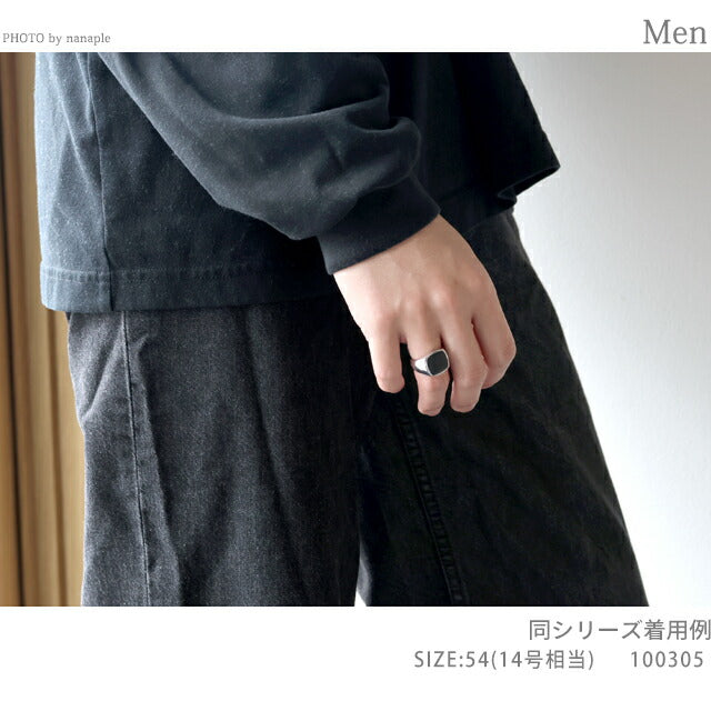 トムウッド リング メンズ レディース ブランド TOMWOOD Cushion Black Onyx 50size 100305 ブラック シルバー アクセサリー TOM-100305-50