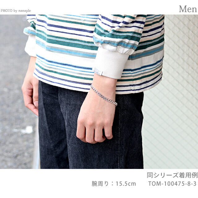 TOMWOOD 手链男士女士品牌 TOMWOOD Frankie 手链 8.3 英寸 100475 银色配件 TOM-100475-8-3