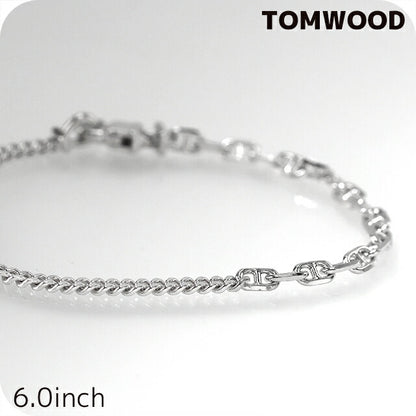 TOMWOOD 手链男士女士品牌 TOMWOOD Rue 手链 6.0 英寸 101202 银色配件 TOM-101202-6-0