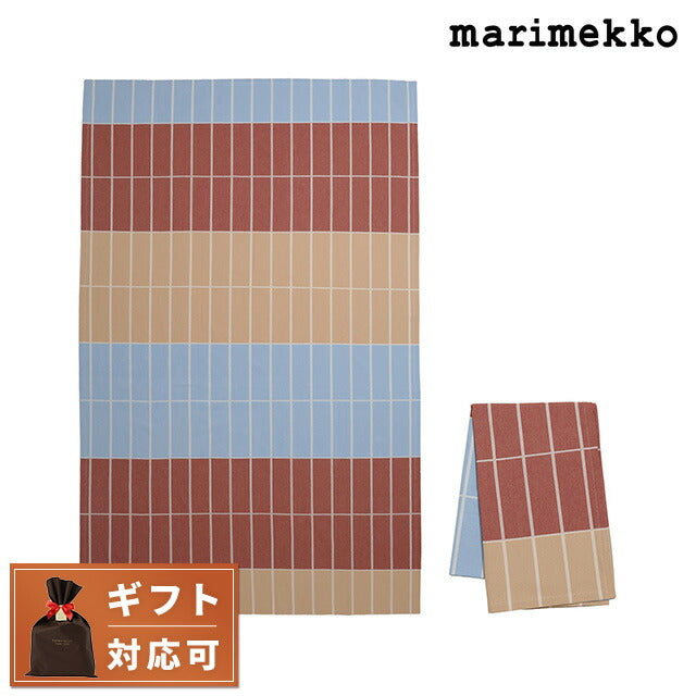 マリメッコ marimekko 072175 858 ティイリスキヴィ テーブルクロス 156×250cm ブラウン×ライトブルー レディース ユニセックス UCMM00504L