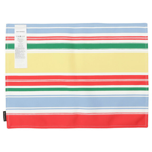 マリメッコ marimekko 072347 105 パラーティ プレイスマット ランチョンマット マルチカラーストライプ レディース ユニセックス UCMM00514L