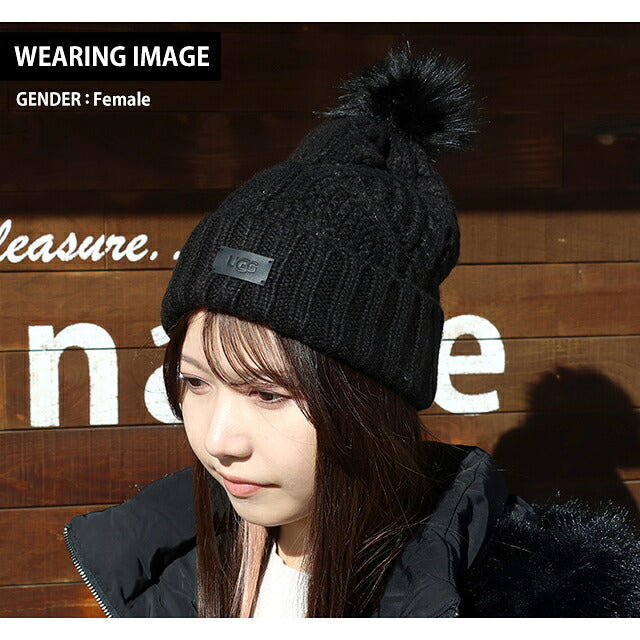 アグ ニット帽 メンズ レディース ブランド UGG CABLE BEANIE WITH POM
