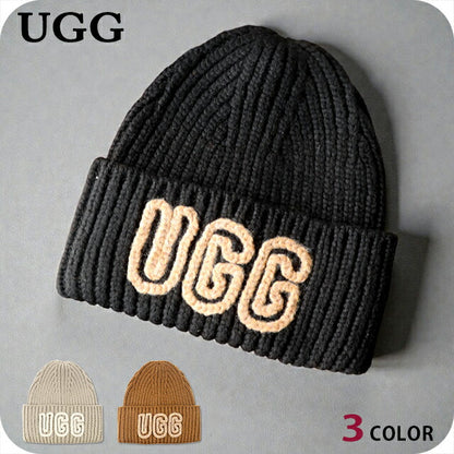 アグ ニット帽 メンズ レディース ブランド UGG CHUNKY CRAFTED RIB BEANIE ロゴ 102345 帽子 選べるモデル UGG-102345