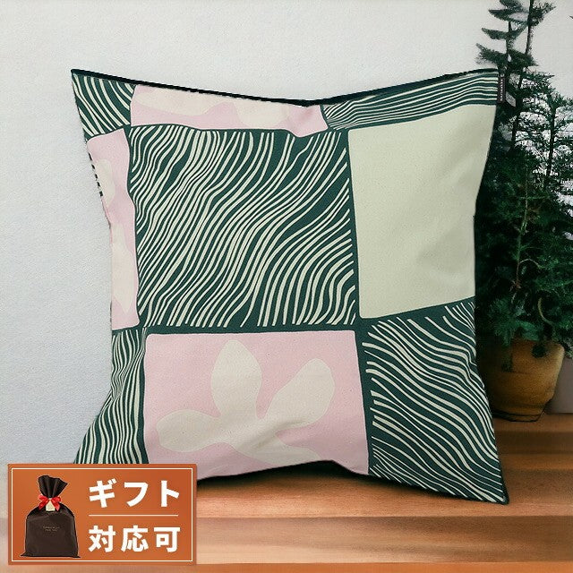 マリメッコ marimekko 072189 630 コルケウクシッサ クッションカバー 50×50cm グリーン×ピンク レディース ユニセックス UOMM00509L