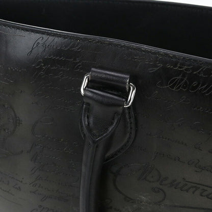 中古 ベルルッティ トートバッグ メンズ ブランド BERLUTI スクリットレザー トゥジュール レザー ブラック バッグ USDBER100324011