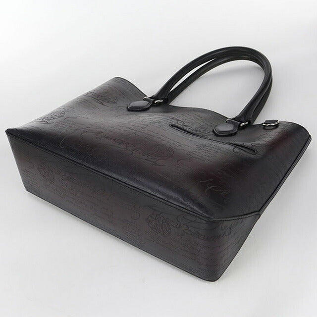 中古 ベルルッティ トートバッグ メンズ ブランド BERLUTI スクリット トゥジュール レザー ブラウン バッグ USDBER100861011