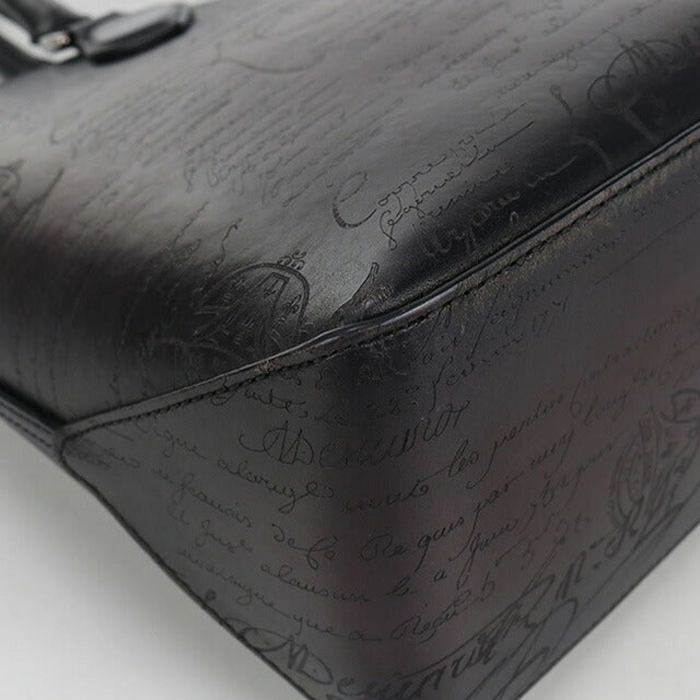 中古 ベルルッティ トートバッグ メンズ ブランド BERLUTI スクリット トゥジュール レザー ブラウン バッグ USDBER100861011