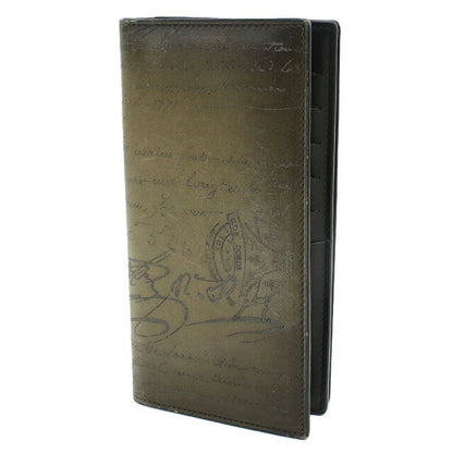中古 ベルルッティ 長財布二折 メンズ ブランド BERLUTI サンタル フラップロングウォレット カーキ 財布 USDBER101080011