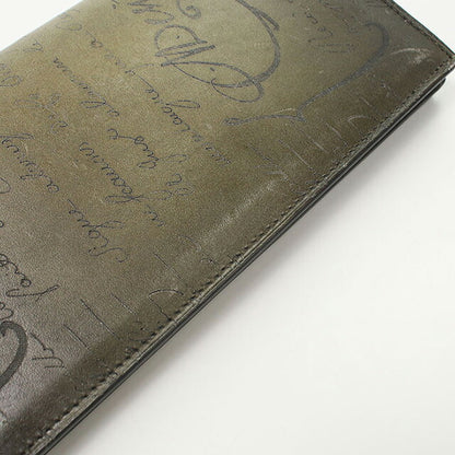 中古 ベルルッティ 長財布二折 メンズ ブランド BERLUTI サンタル フラップロングウォレット カーキ 財布 USDBER101080011