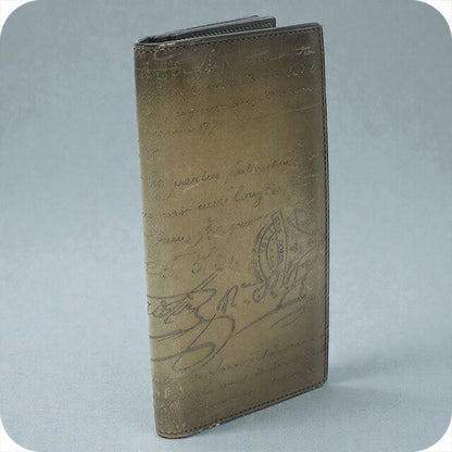 中古 ベルルッティ 長財布二折 メンズ ブランド BERLUTI サンタル フラップロングウォレット カーキ 財布 USDBER101080011