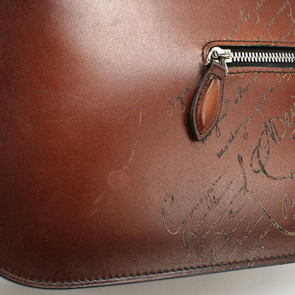 中古 ベルルッティ ショルダーバッグ メンズ ブランド BERLUTI カリグラフィ シエナ メッセンジャーバッグ レザー ブラウン バッグ USDBER101949011