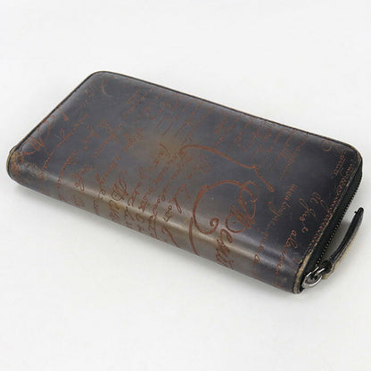 中古 ベルルッティ 長財布ラウンドファスナー メンズ ブランド BERLUTI イタウバ ロングジップウォレット ブラック 財布 USDBER102626011