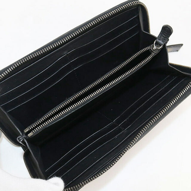 中古 ベルルッティ 長財布ラウンドファスナー メンズ ブランド BERLUTI イタウバ ロングジップウォレット ブラック 財布 USDBER102626011