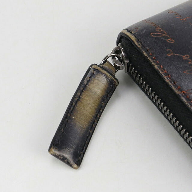 中古 ベルルッティ 長財布ラウンドファスナー メンズ ブランド BERLUTI イタウバ ロングジップウォレット ブラック 財布 USDBER102626011