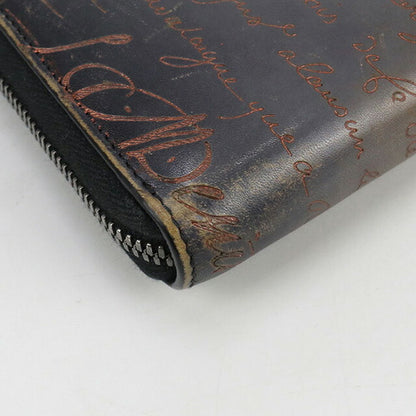 中古 ベルルッティ 長財布ラウンドファスナー メンズ ブランド BERLUTI イタウバ ロングジップウォレット ブラック 財布 USDBER102626011