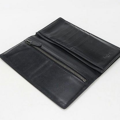 中古 ベルルッティ 長財布二折 メンズ ブランド BERLUTI カリグラフィ サンタル　フラップ　ロングウォレット ブラック 財布 USDBER102831011