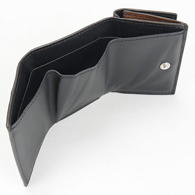 二手 Berluti Trifold 钱包 男士品牌 BERLUTI Acaju 翻盖紧凑型钱包 棕色钱包 USDBER104635011
