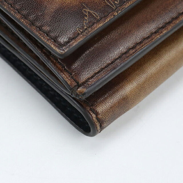 Used Berluti Trifold Wallet Men's Brand BERLUTI Acaju Flap Compact