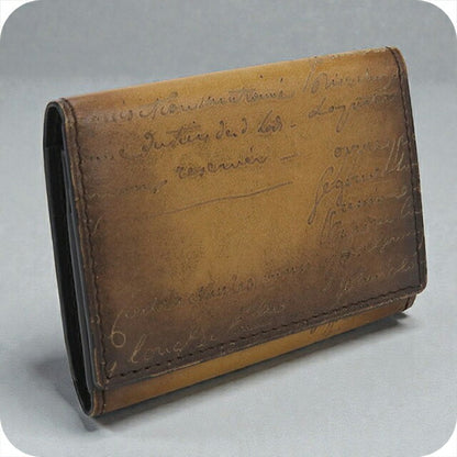 中古 ベルルッティ 名刺入れ メンズ ブランド BERLUTI インブイアフラップカードホルダー ブラウン 小物 USDBER106404011
