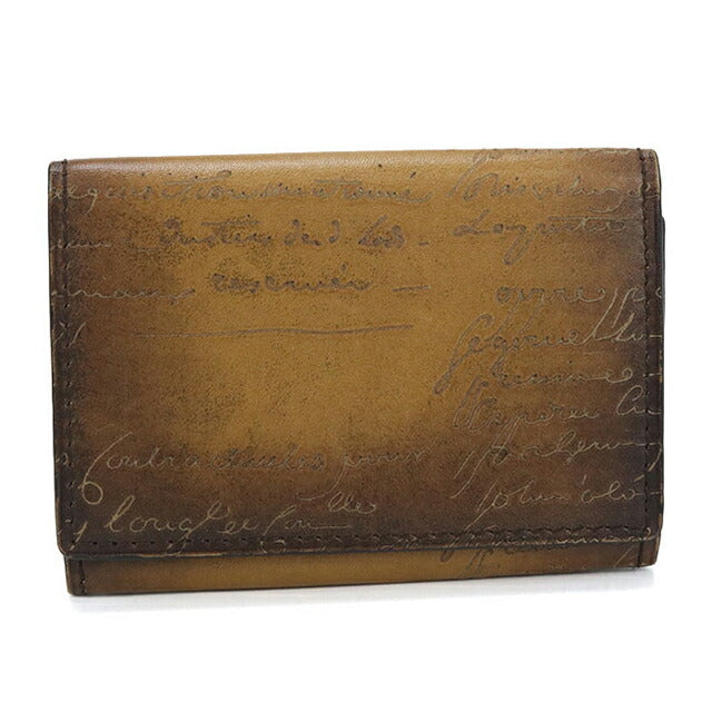 中古 ベルルッティ 名刺入れ メンズ ブランド BERLUTI インブイアフラップカードホルダー ブラウン 小物 USDBER106404011