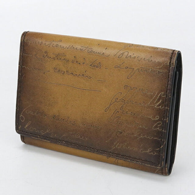 中古 ベルルッティ 名刺入れ メンズ ブランド BERLUTI インブイアフラップカードホルダー ブラウン 小物 USDBER106404011