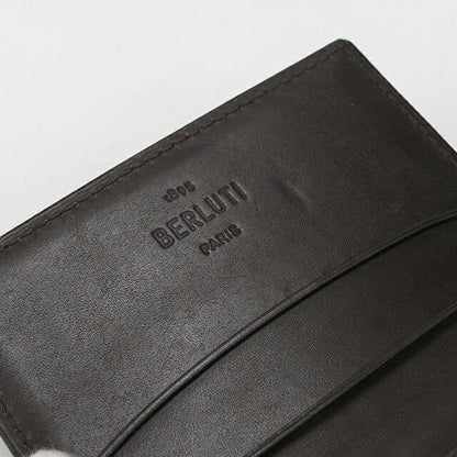 中古 ベルルッティ 名刺入れ メンズ ブランド BERLUTI インブイアフラップカードホルダー ブラウン 小物 USDBER106404011