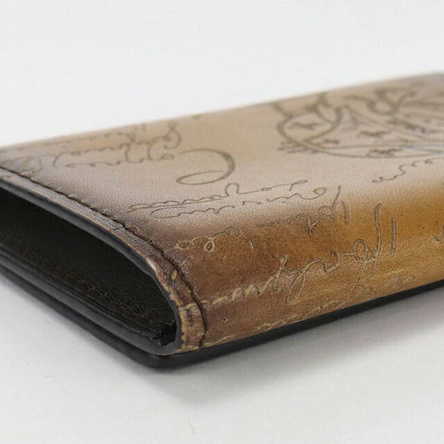 中古 ベルルッティ 名刺入れ メンズ ブランド BERLUTI インブイアフラップカードホルダー ブラウン 小物 USDBER106404011