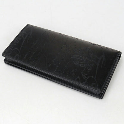 中古 ベルルッティ 長財布二折 メンズ ブランド BERLUTI サンタルフラップロングウォレット ブラック USDBER110331011