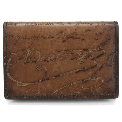 中古 ベルルッティ 名刺入れ メンズ ブランド BERLUTI インブイアフラップカードホルダー ブラウン USDBER110609011