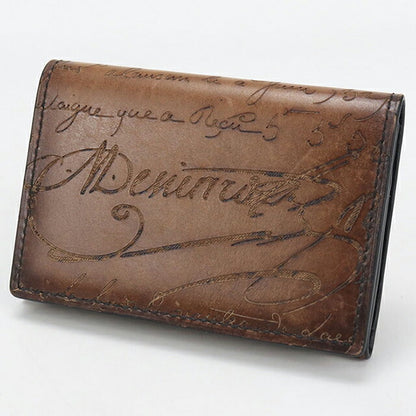 中古 ベルルッティ 名刺入れ メンズ ブランド BERLUTI インブイアフラップカードホルダー ブラウン USDBER110609011