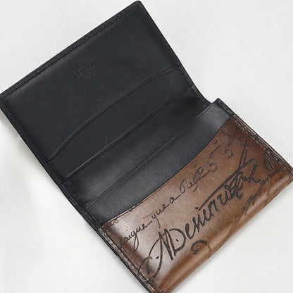 中古 ベルルッティ 名刺入れ メンズ ブランド BERLUTI インブイアフラップカードホルダー ブラウン USDBER110609011