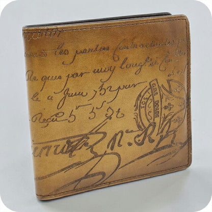中古 ベルルッティ 二つ折り財布 二折財布 メンズ ブランド BERLUTI カリグラフィ ブラウン USDBER112961011