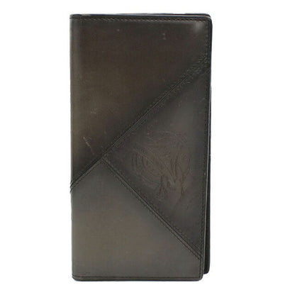 中古 ベルルッティ 長財布ニ折小銭入付き メンズ ブランド BERLUTI フラップ ロングウォレット ブラック USDBER113528011