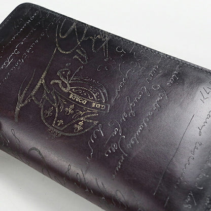 中古 ベルルッティ 長財布ラウンドファスナー メンズ ブランド BERLUTI パープル USDBER113897011