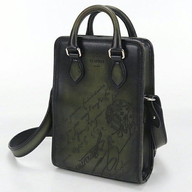 中古 ベルルッティ ショルダーバッグ メンズ ブランド BERLUTI プルミエジュール ガリバー メッセンジャーバッグ カーキ USDBER116236011