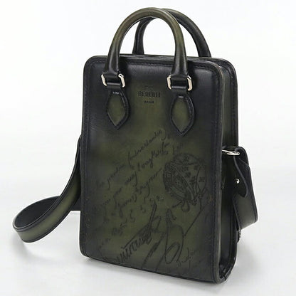 中古 ベルルッティ ショルダーバッグ メンズ ブランド BERLUTI プルミエジュール ガリバー メッセンジャーバッグ カーキ USDBER116236011