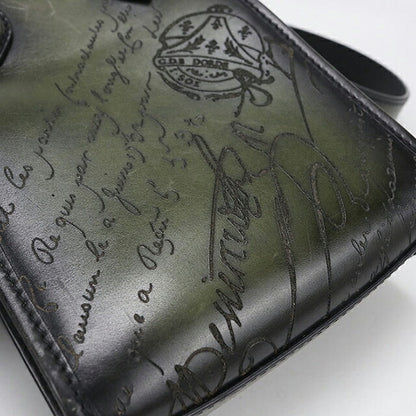 中古 ベルルッティ ショルダーバッグ メンズ ブランド BERLUTI プルミエジュール ガリバー メッセンジャーバッグ カーキ USDBER116236011