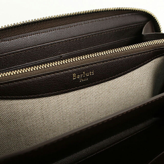 中古 ベルルッティ 長財布ラウンドファスナー メンズ ブランド BERLUTI イタウバ ロングジップウォレット ブラウン USDBER116826011