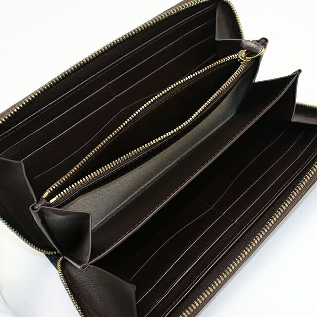 中古 ベルルッティ 長財布ラウンドファスナー メンズ ブランド BERLUTI トワル・マルブフ イタウバ ロングジップウォレット ブラウン USDBER118695011
