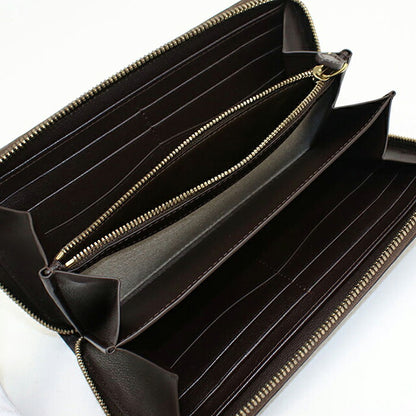 中古 ベルルッティ 長財布ラウンドファスナー メンズ ブランド BERLUTI トワル・マルブフ イタウバ ロングジップウォレット ブラウン USDBER118695011